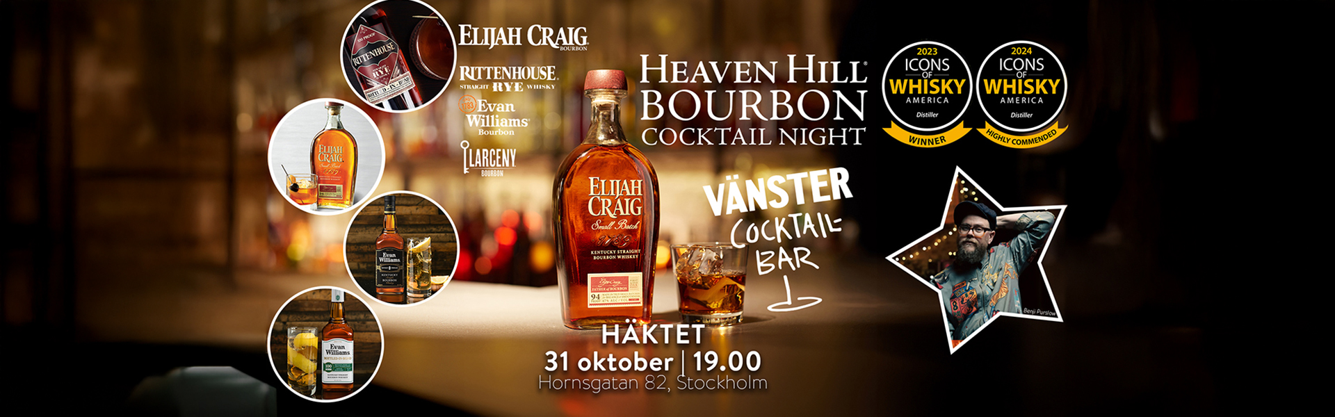 Exklusiv bourbon-cocktailkväll på Häktet – Heaven Hill Distillery och Sveriges bästa bartender skapar unika cocktails